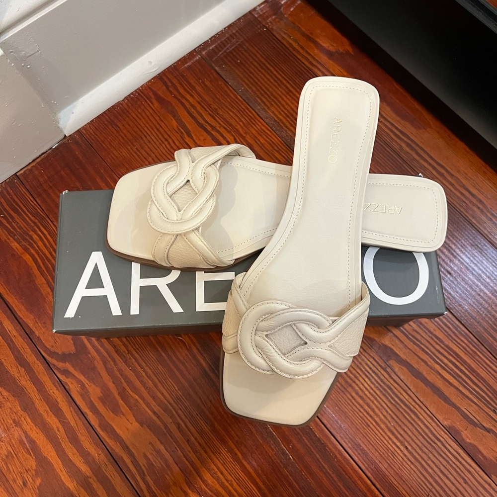 Arezzo Cream Sandals